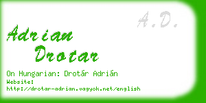 adrian drotar business card