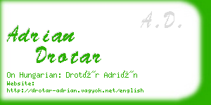 adrian drotar business card